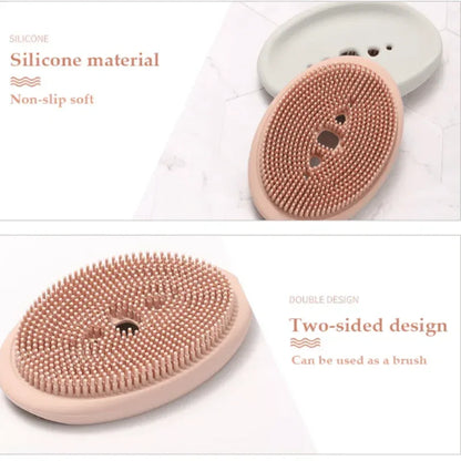 3 pcs 2 in 1 silicone cleaning brush and caddy - Prozone