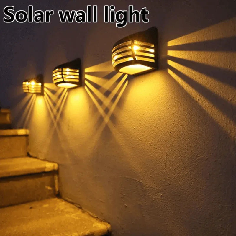 Solar powered outdoor wall light black - Prozone