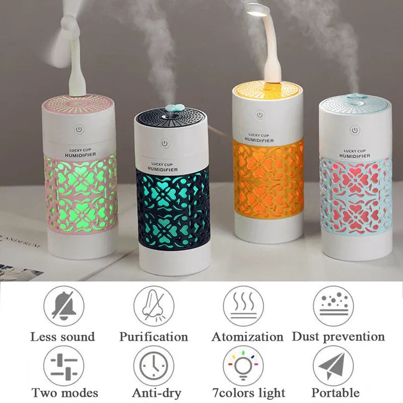 Portable lucky cup humidifier ultrasonic led night light - Prozone