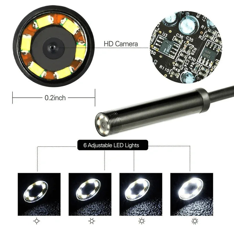 7mm endoscope camera hd inspection borescope - Prozone