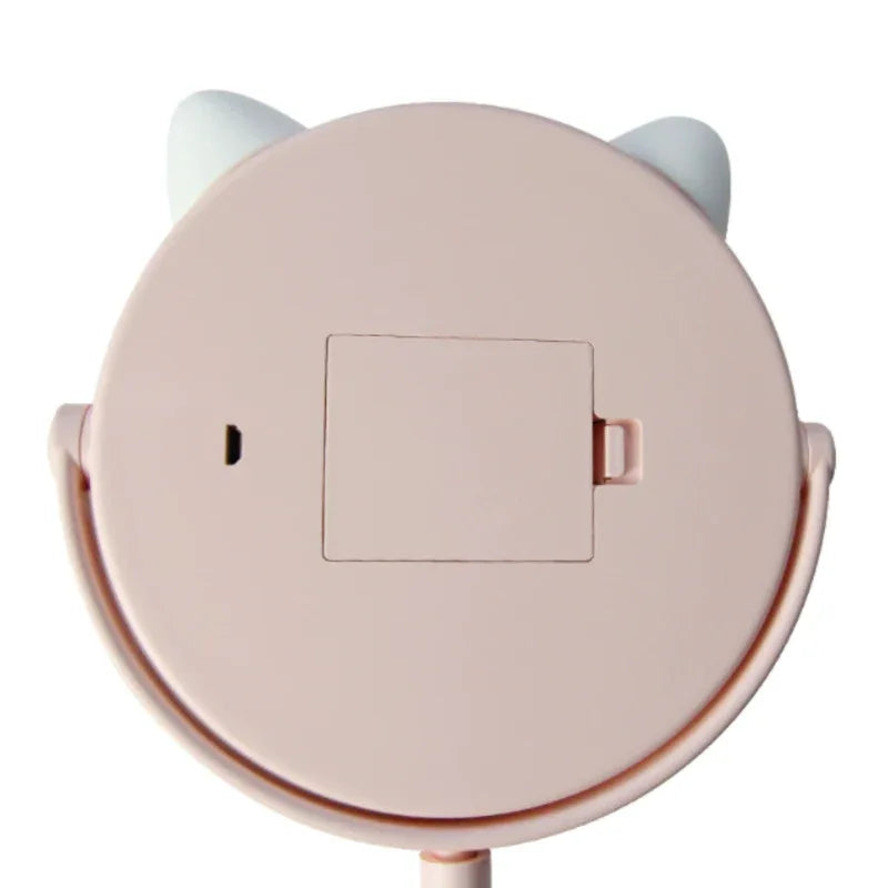 Makeup led mirror pink cat ear design - Prozone