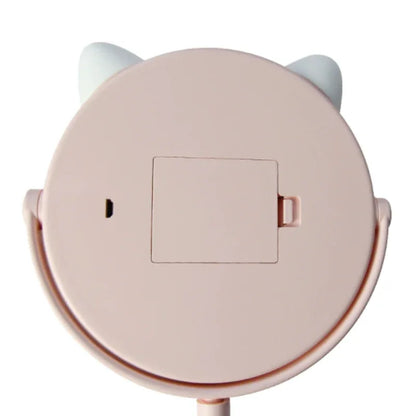 Makeup led mirror pink cat ear design - Prozone
