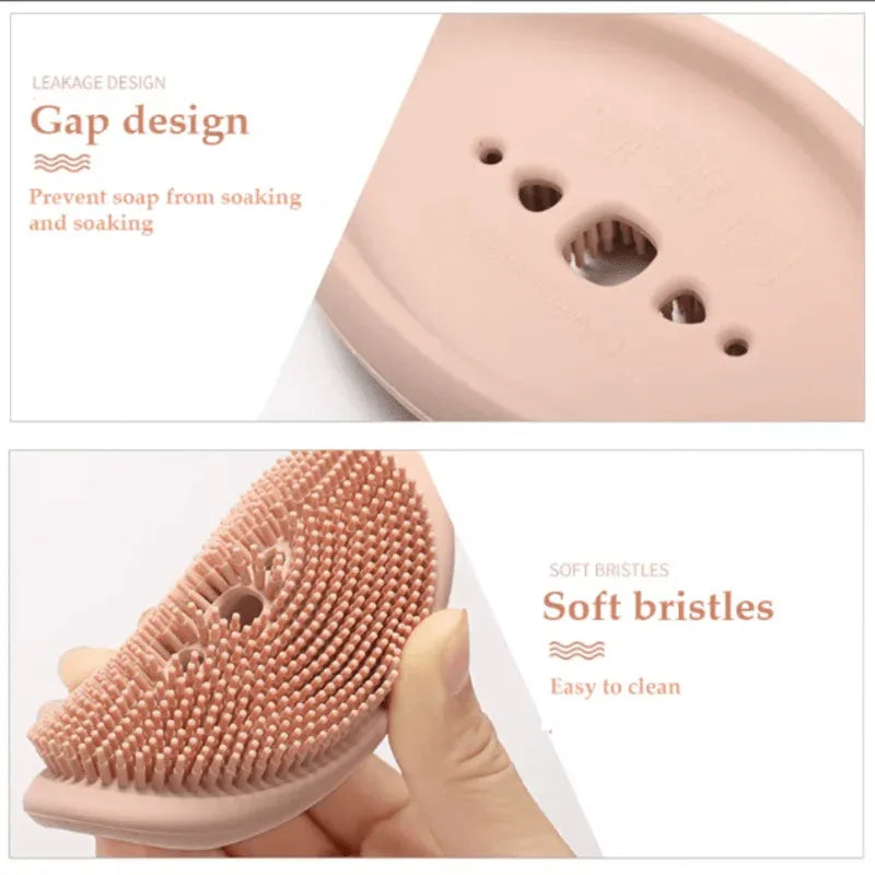 3 pcs 2 in 1 silicone cleaning brush and caddy - Prozone