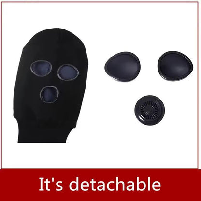 Black Cap Full Face Cover Winter Fleece Knitted Mask - Prozone