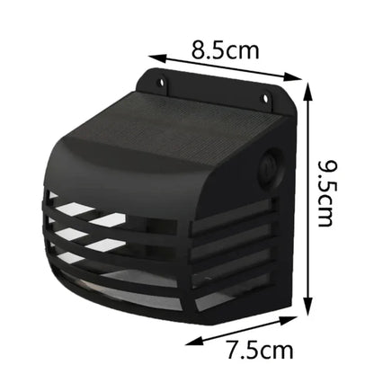 Solar powered outdoor wall light black - Prozone