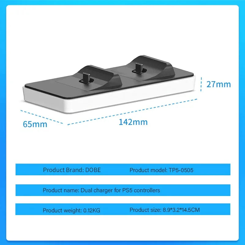 Dobe ps5 wireless dual charging dock for joystick controller - Prozone