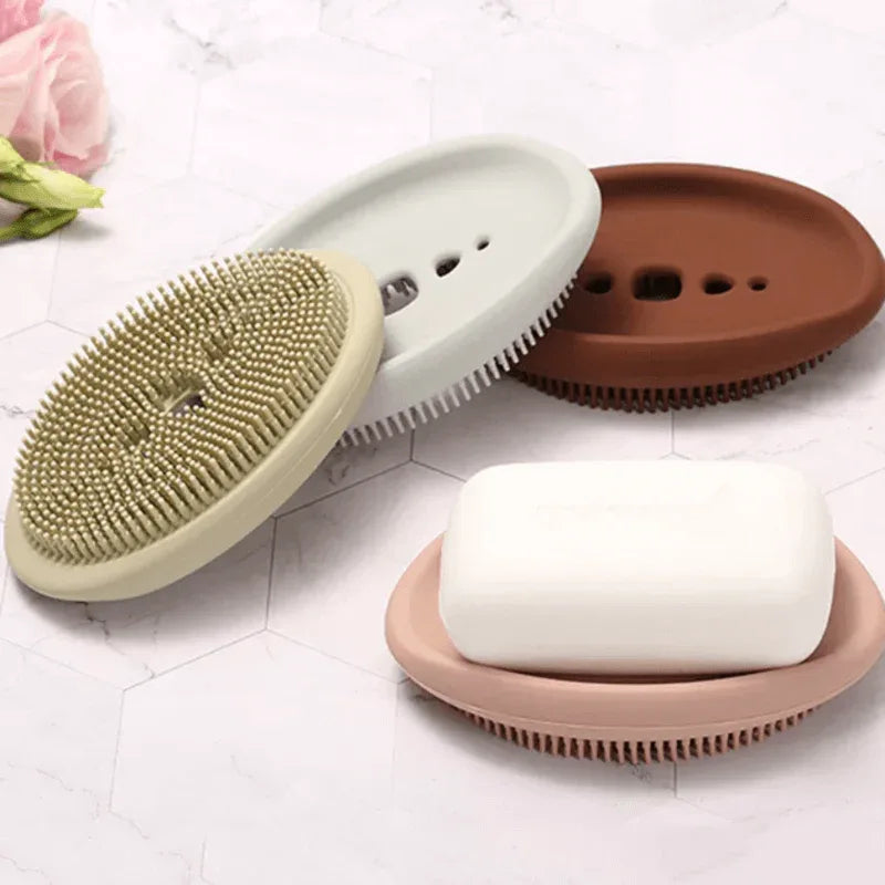 3 pcs 2 in 1 silicone cleaning brush and caddy - Prozone