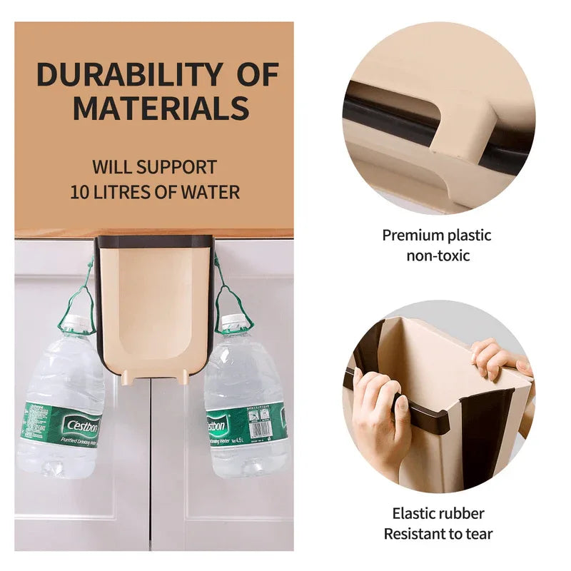 Foldable cabinet trash bin travel size - Prozone