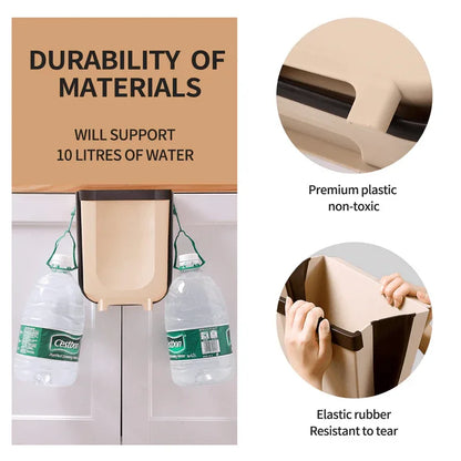 Foldable cabinet trash bin travel size - Prozone