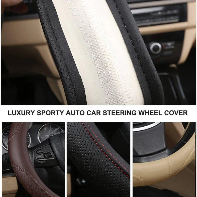 Car steering wheel cover with needles and thread - Prozone