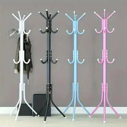 Stainless steel clothes and handbag rack-pink - Prozone