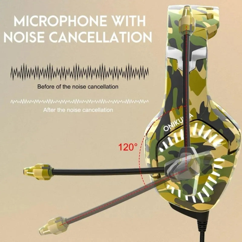 Onikuma gaming headset k1 b pro stereo sound noise cancelling - Prozone
