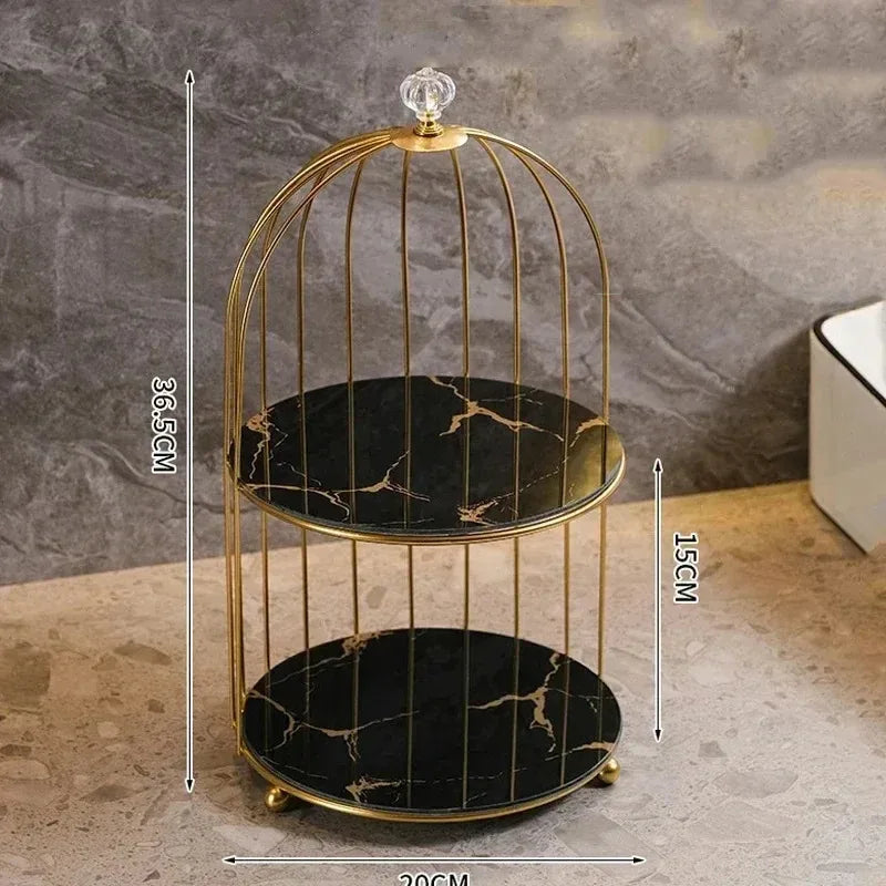 2 Tier Golden Vanity Cage - Prozone