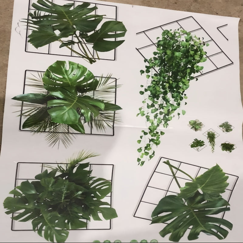 3d green plant wall stickers - Prozone