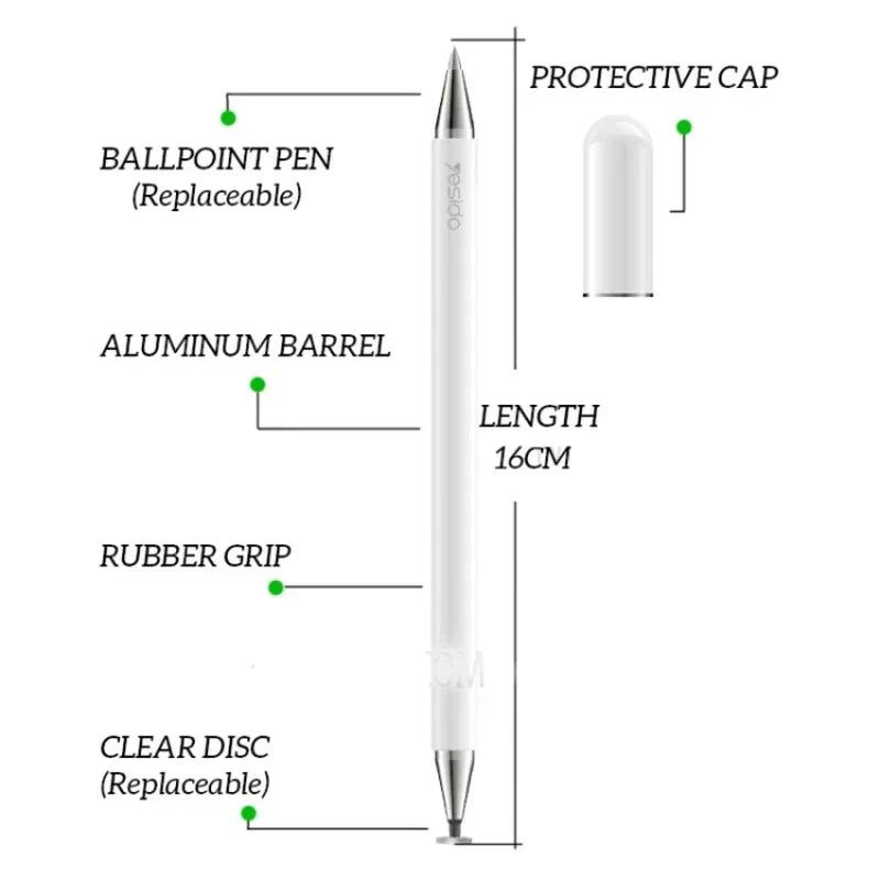 Yesido st04 touch screen stylus pen with ballpoint - Prozone