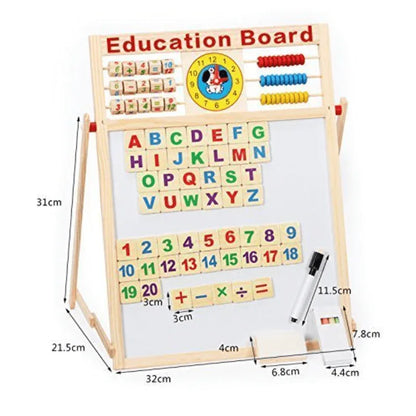 Dual sided learning magnetic wooden board - Prozone