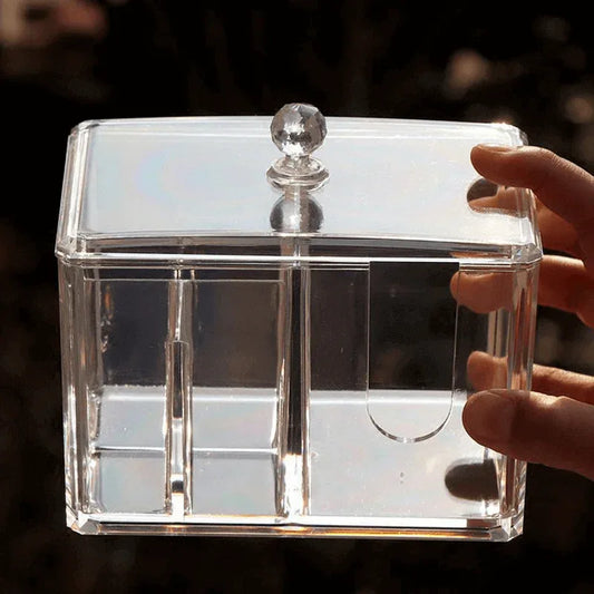Acrylic cotton swab holder makeup box - Prozone