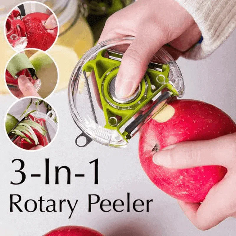 Rotatory trio vegetable peeler with box - Prozone