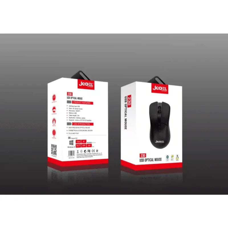 Jedel 230 usb wired 3d optical mouse - Prozone