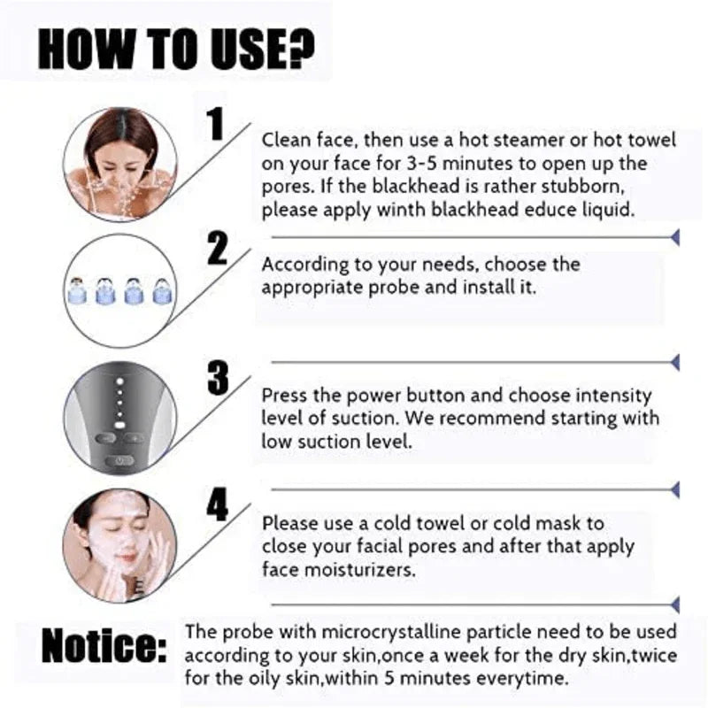 Electric suction blackhead remover pore cleanser - Prozone