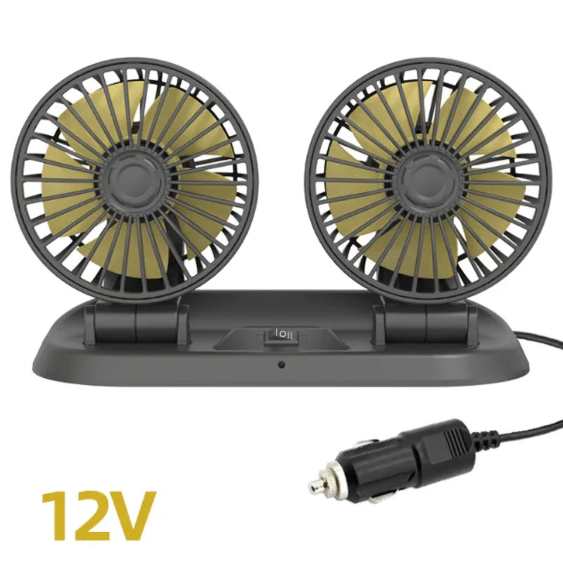 Fast cooling dashboard double heads mini fan - Prozone