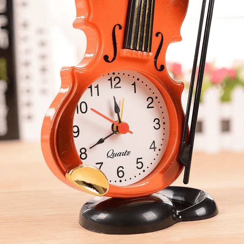 Creative table clock student violin - Prozone