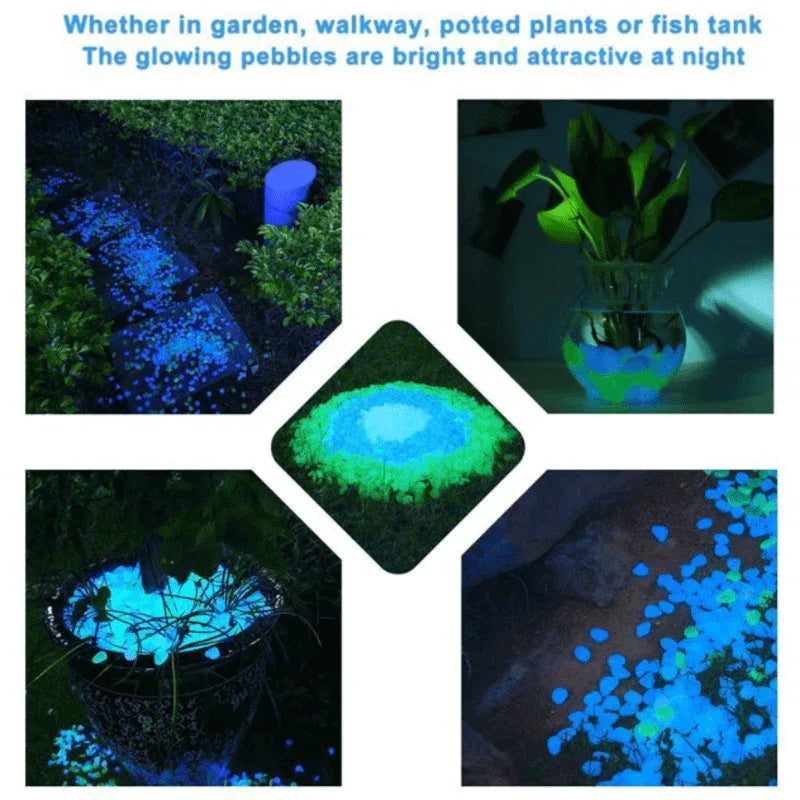 Glow in the dark fairy light pebbles for aquarium - Prozone
