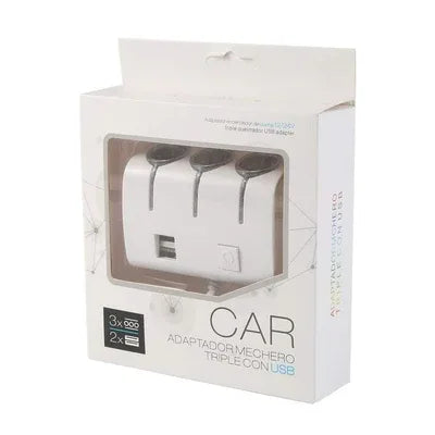 Car power adaptador mechero triple con usb - Prozone