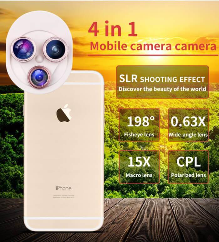Universal mobile phone camera lens 4 in 1 - Prozone