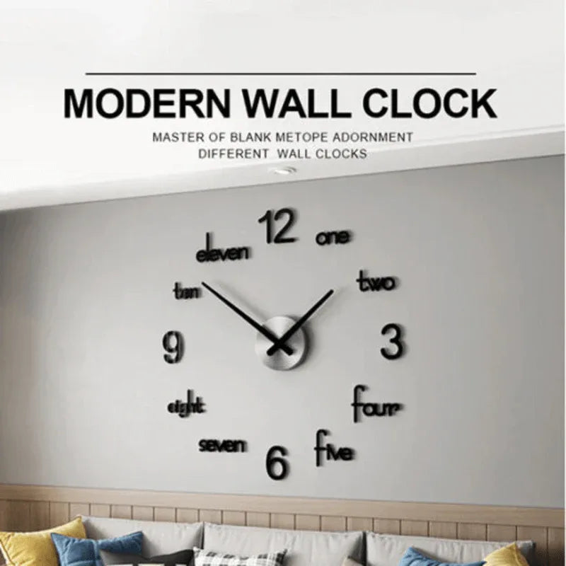 Diy 3d modern acrylic wall clock large - Prozone
