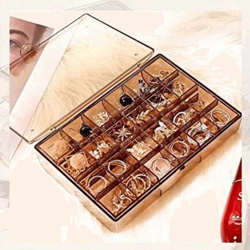 2 layer acrylic grid jewelry organizer - Prozone
