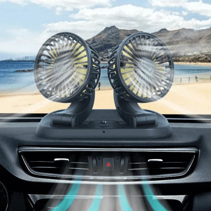 Fast cooling dashboard double heads mini fan - Prozone