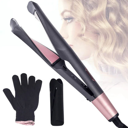 2 in 1 twisted hair straightener and curler iron - Prozone
