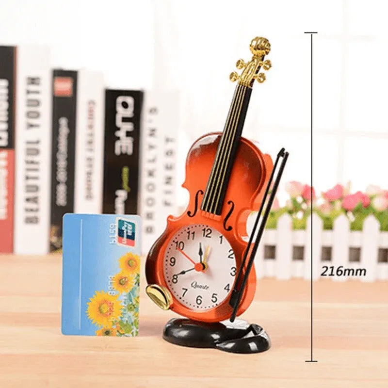 Creative table clock student violin - Prozone