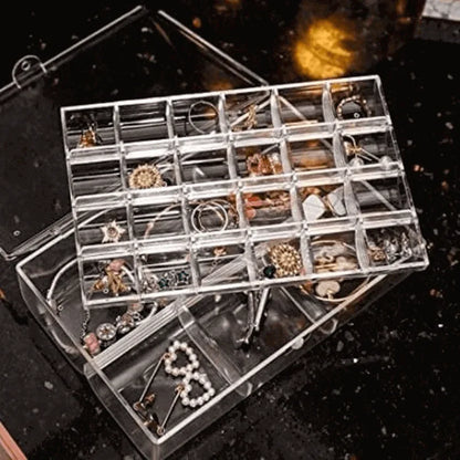 2 layer acrylic grid jewelry organizer - Prozone