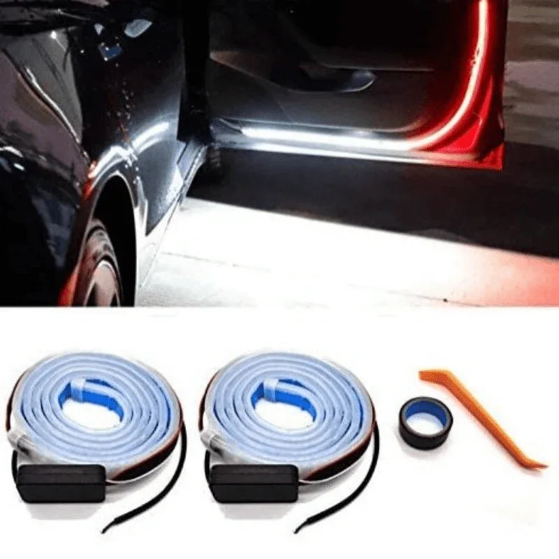 2pcs white red led car door anti-collision warning light - Prozone