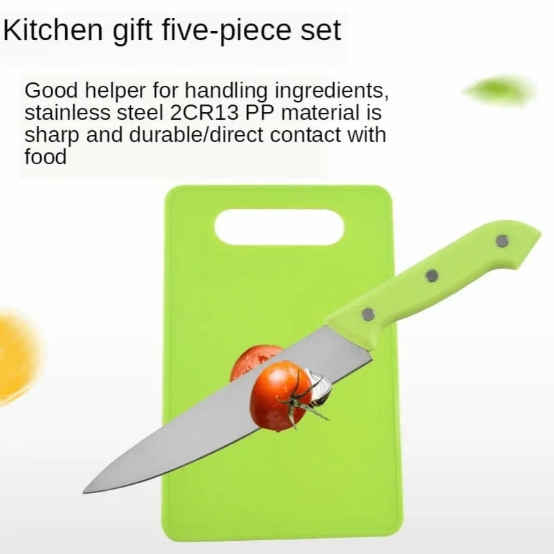 5 pcs kitchen knife set with cutting board - Prozone