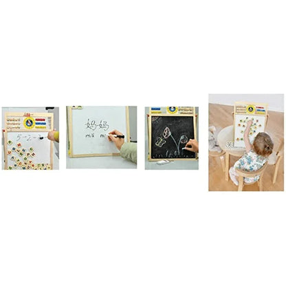 Dual sided learning magnetic wooden board - Prozone