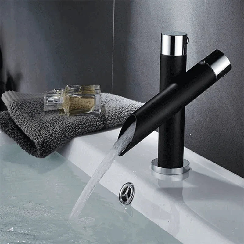 Basin faucet black hot cold single handle - Prozone