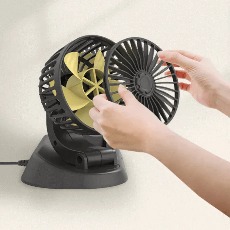 Fast cooling dashboard double heads mini fan - Prozone