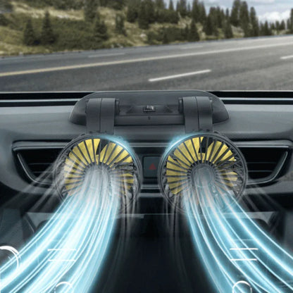 Fast cooling dashboard double heads mini fan - Prozone