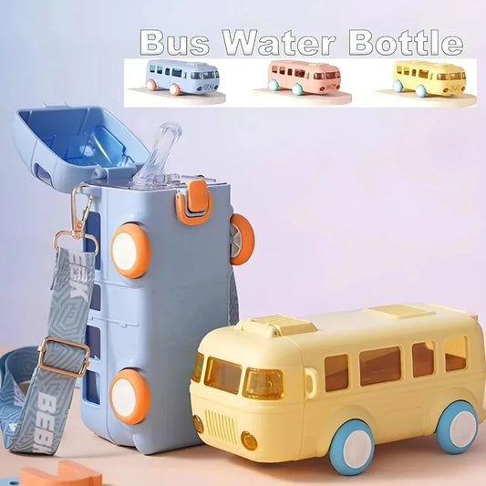 Cute Bus Shaped Water Bottle With Straw - Prozone