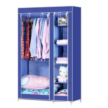Collapsible cloth wardrobe (blue) - Prozone