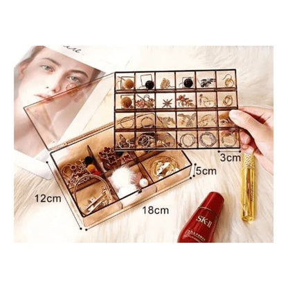 2 layer acrylic grid jewelry organizer - Prozone