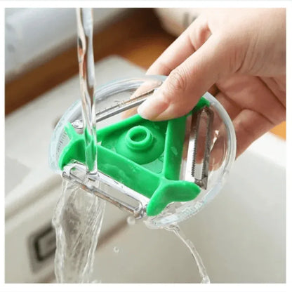 Rotatory trio vegetable peeler with box - Prozone