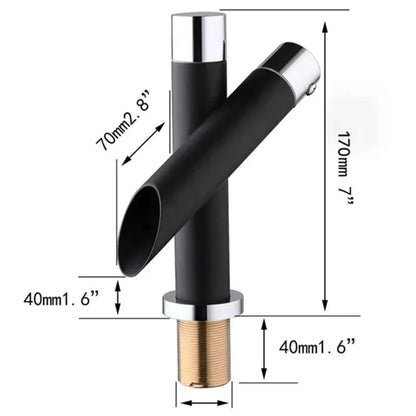 Basin faucet black hot cold single handle - Prozone