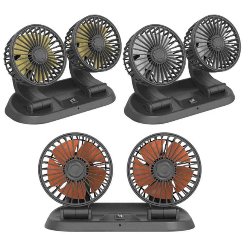 Fast cooling dashboard double heads mini fan - Prozone