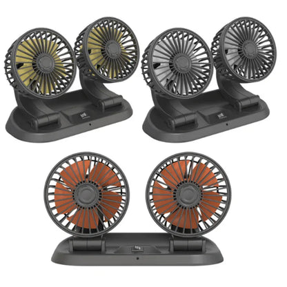 Fast cooling dashboard double heads mini fan - Prozone