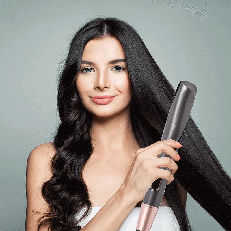 2 in 1 twisted hair straightener and curler iron - Prozone