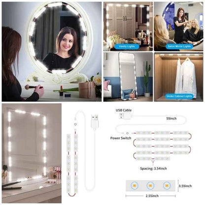 10 LED Makeup Mirror Light Strip - Prozone